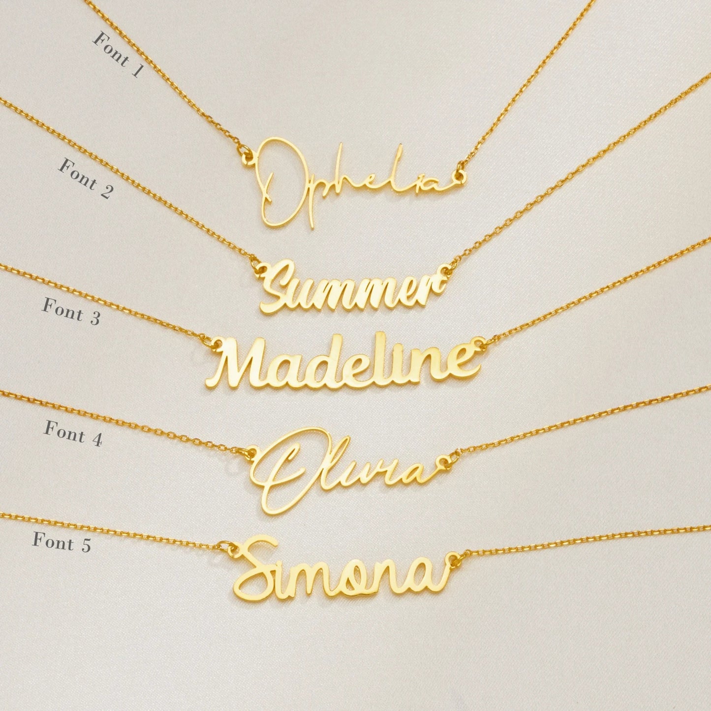 Personalised name necklace